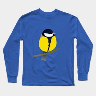 Cute egg shaped greattit Long Sleeve T-Shirt